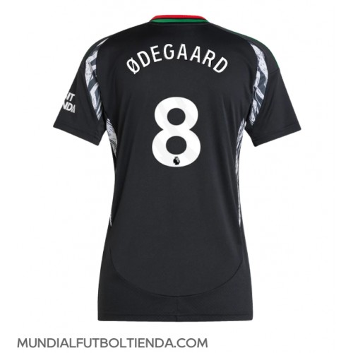 Camiseta Arsenal Martin Odegaard #8 Segunda Equipación Replica 2024-25 para mujer mangas cortas